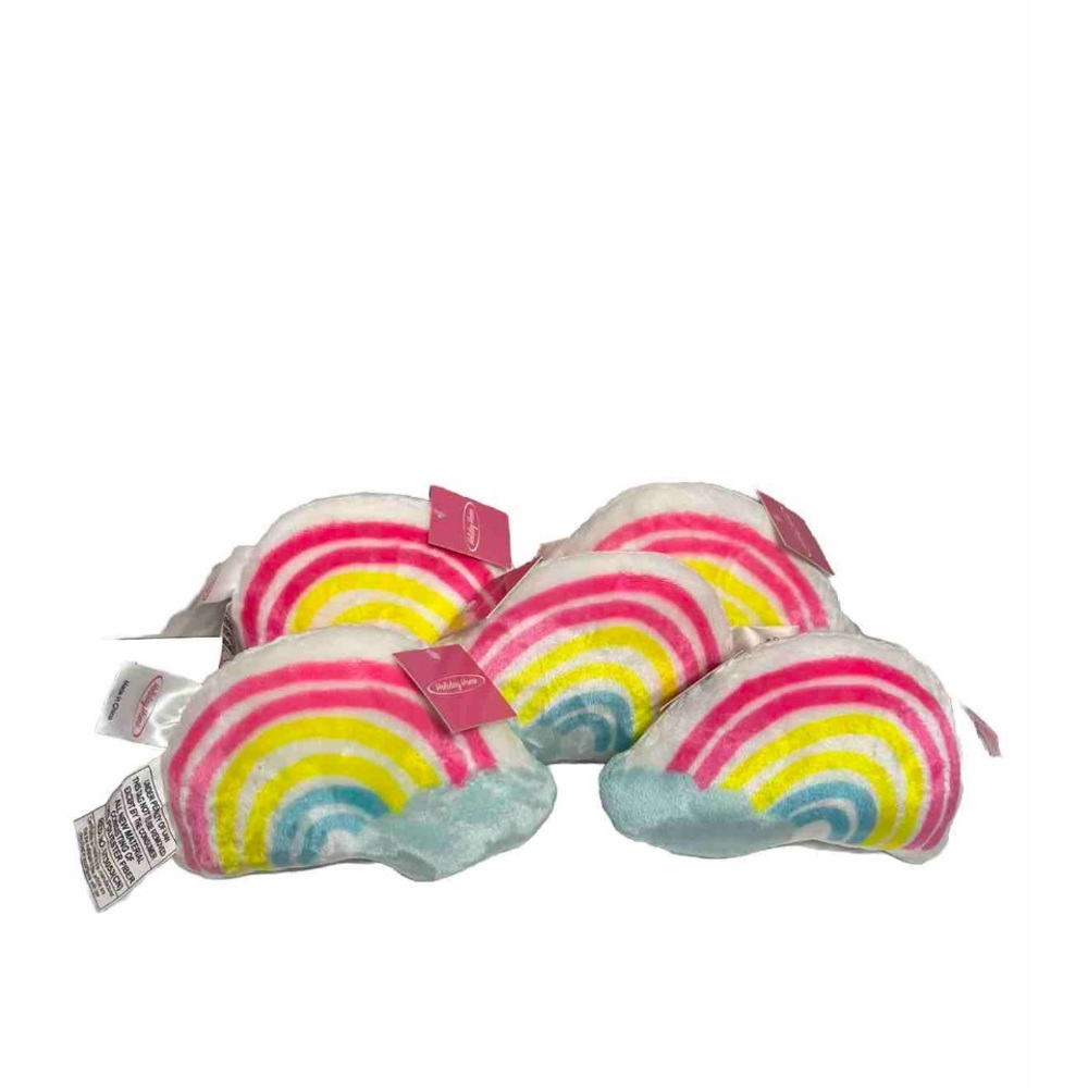 Holiday Home Rainbow Plush Plushie Set Of 5 Length 9”, Height 6”